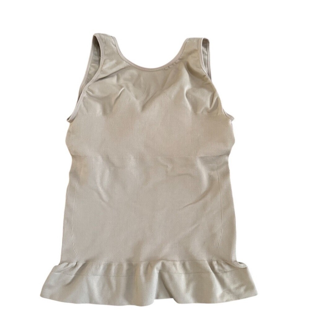 Camishaper Shapewear Cami Tank Size 1X Beige Tummy Control Built-In Bra - Picture 3 of 6